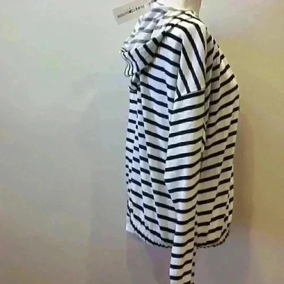 NWT! TOMMY HILFIGER Hooded Jacket/Sweatshirt/Hoodie Navy/White Stripe Size Large - Picture 14 of 16